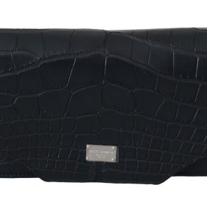 Dolce & Gabbana Blaues Krokodil Brillenetui Sonnenbrille Hülle Etui