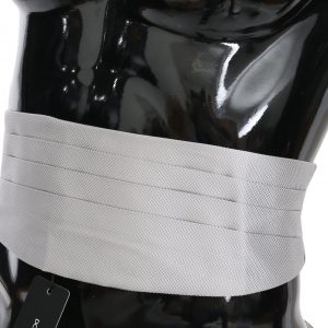 Dolce & Gabbana Grauer Herren Taillengürtel 100% Seide Kummerbund