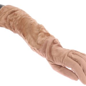 Dolce & Gabbana Beige Wildleder Xiangao Pelz Ellenbogenhandschuhe