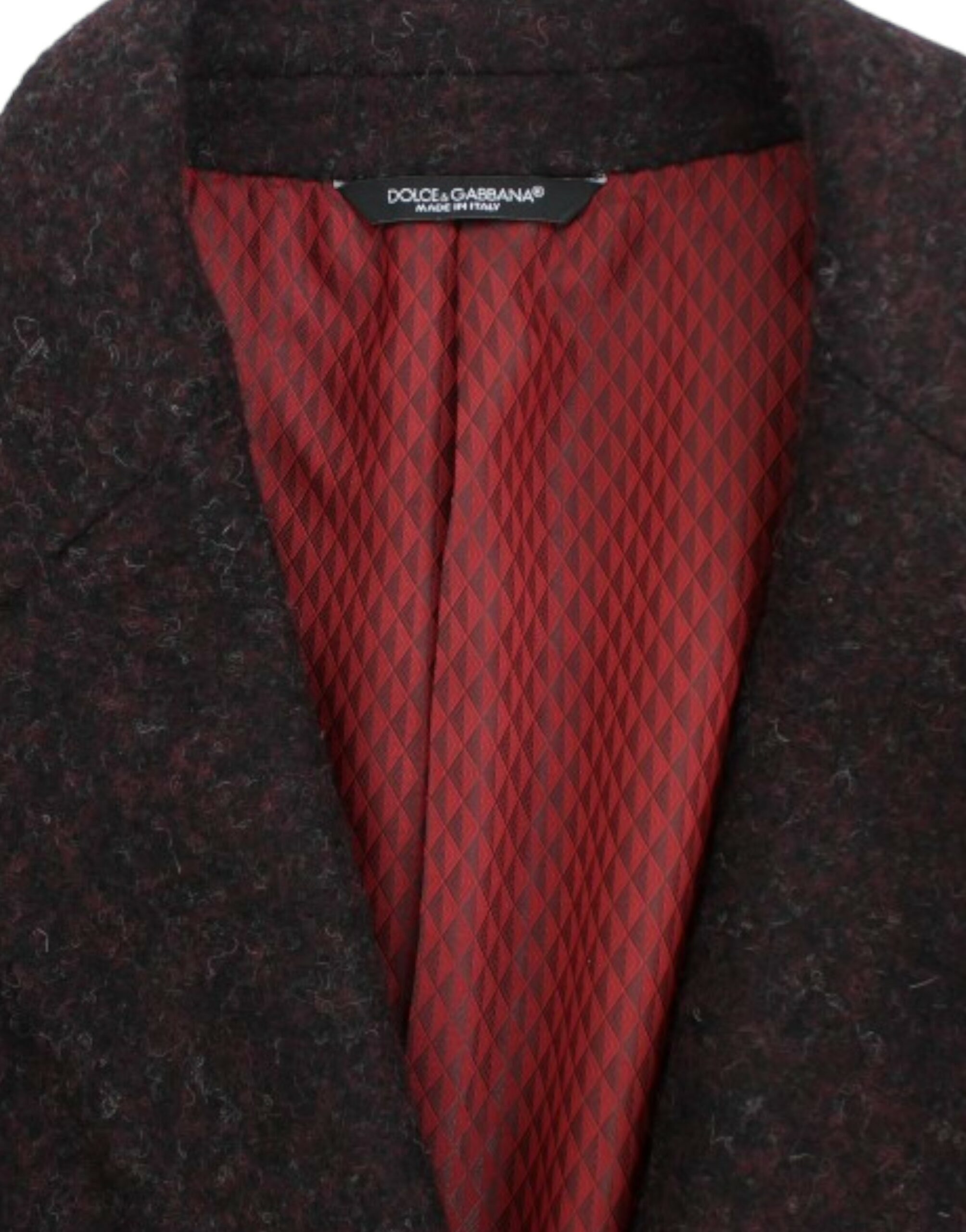 Dolce & Gabbana Bordeaux Alpaga Blazer mit zwei Knöpfen – Bild 8