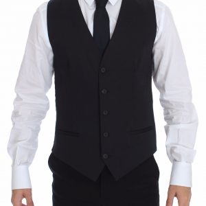 Dolce & Gabbana Blauer Baumwoll-Stretchwesten-Blazer