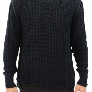 Dolce & Gabbana Blau Runway Netz Pullover Netzpullover