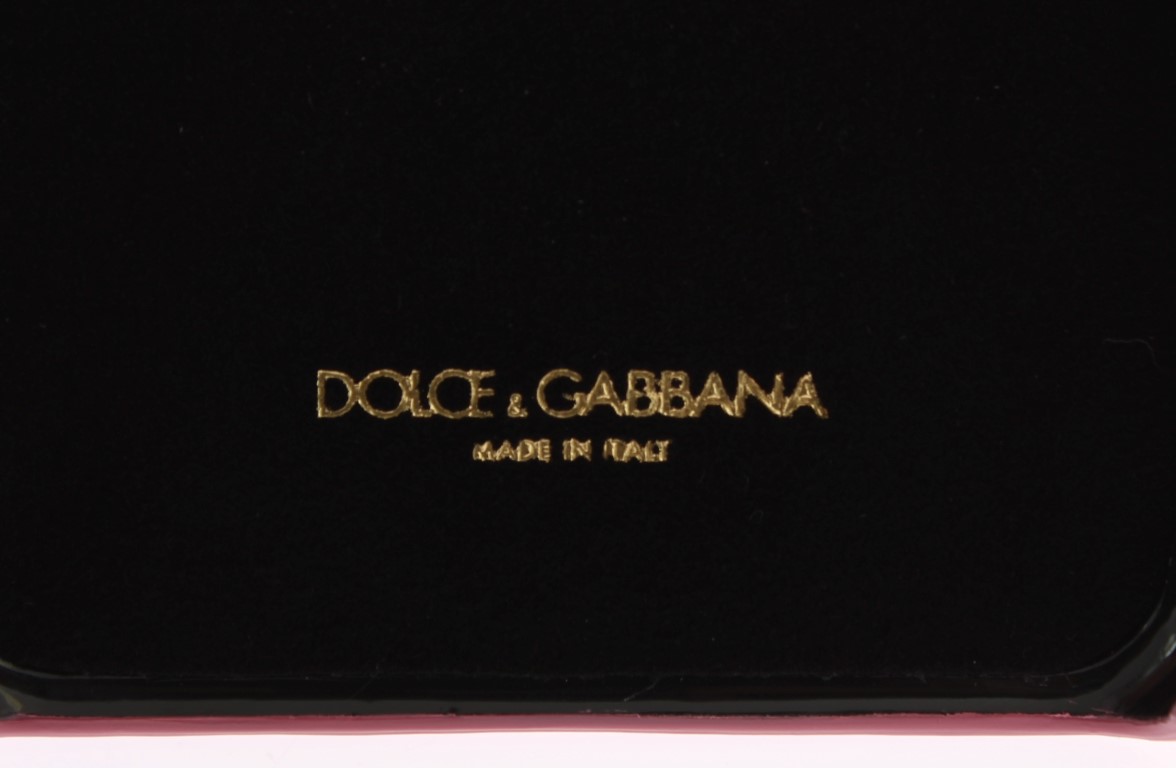 Dolce & Gabbana Rosa Leder Herz Handyhülle – Bild 6