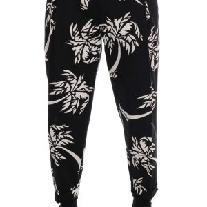 Dolce & Gabbana Black Tree Baumwoll-Stretch-Hose