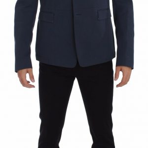 Dolce & Gabbana Blauer Baumwoll-Stretch-Blazer