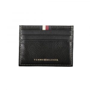 Tommy Hilfiger Schwarzes Leder Herren Portemonnaie