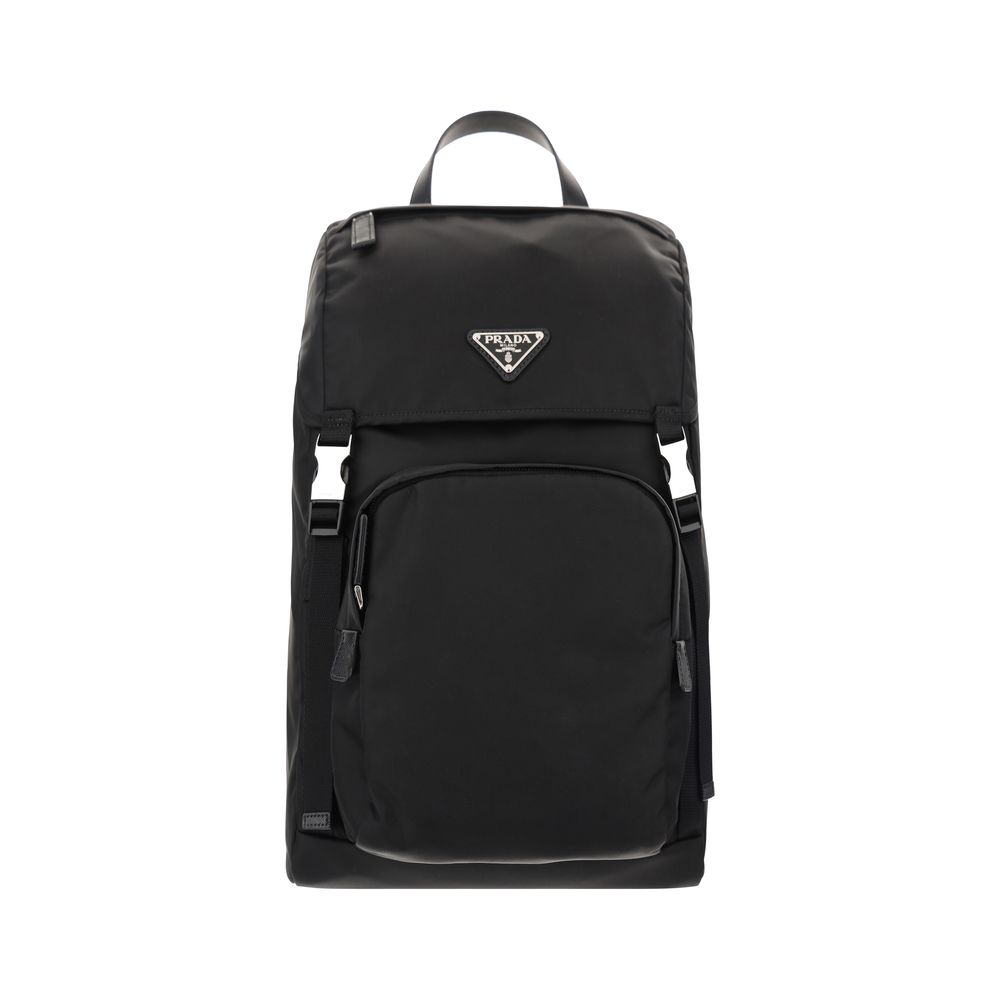 Prada Schwarzer Rucksack aus recyceltem Polyamid