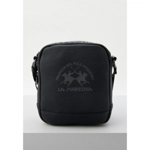 La Martina Schwarze Crossbody-Tasche aus Polyethylen