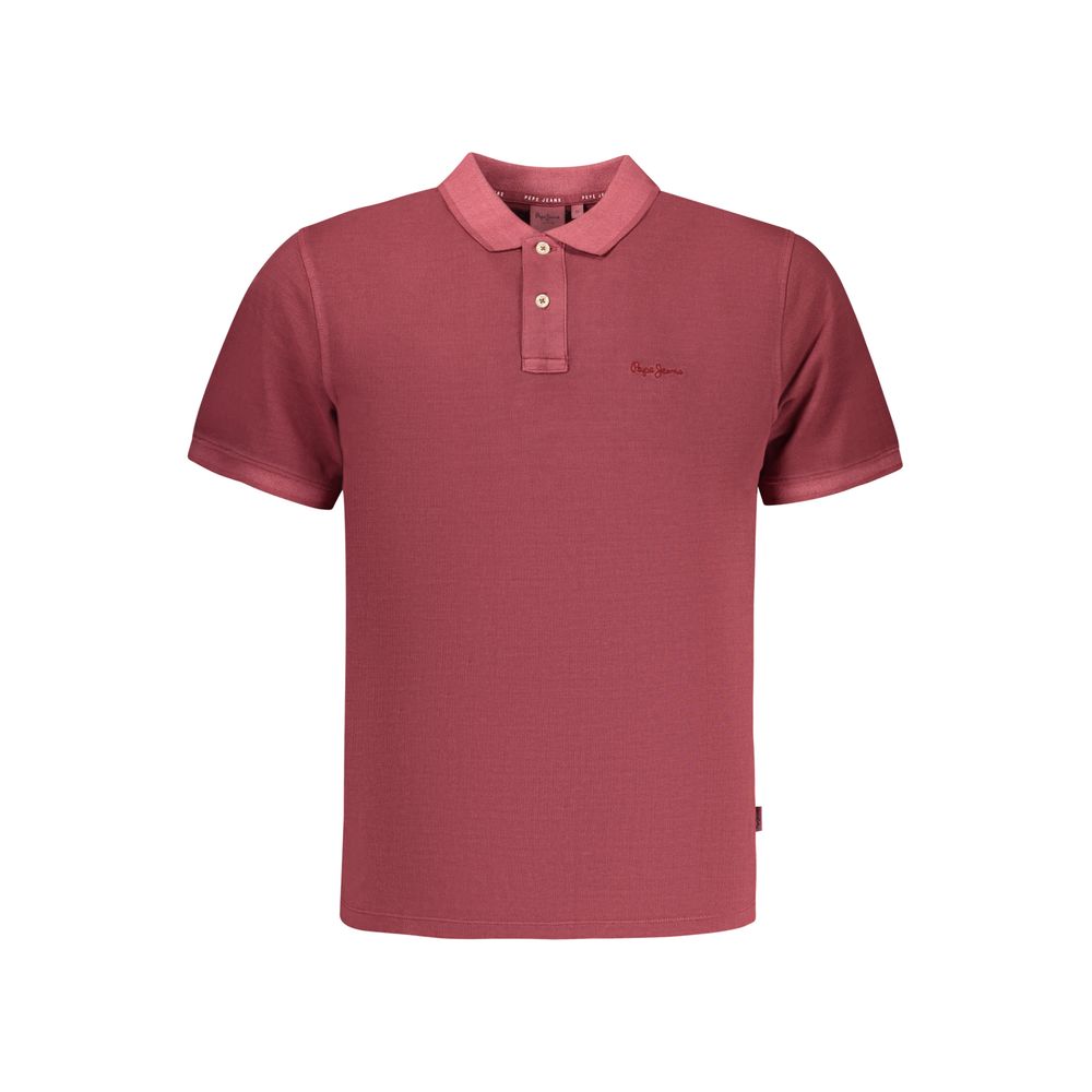 Pepe Jeans Rotes Herren-Poloshirt aus Baumwolle