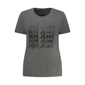 Pepe Jeans Nero Baumwoll-T-Shirt für Damen