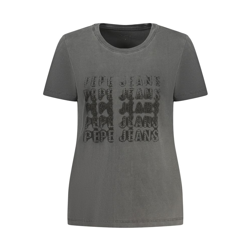 Pepe Jeans Nero Baumwoll-T-Shirt für Damen