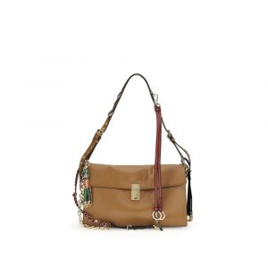 Prada Beige Calf Leather Bos Taurus Schultertasche