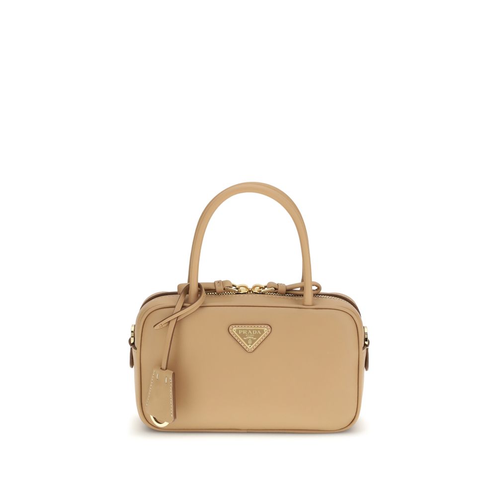 Prada Beige Calf Leather Bos Taurus Handtasche