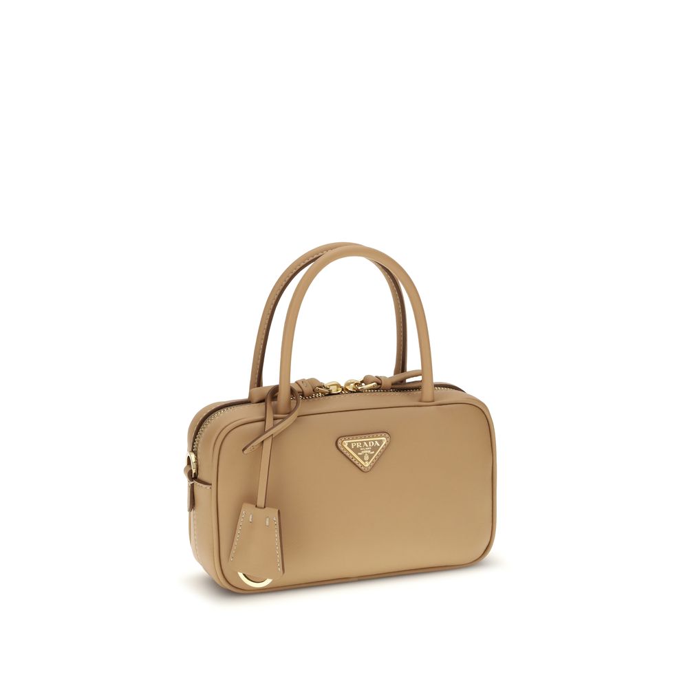 Prada Beige Calf Leather Bos Taurus Handtasche – Bild 2