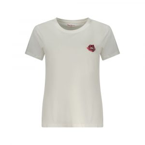 Pepe Jeans Weißes Baumwoll-T-Shirt für Damen