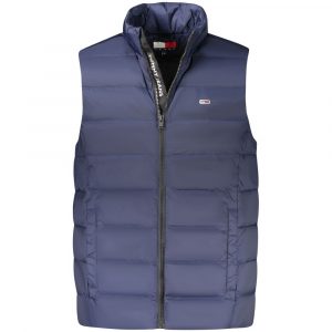 Tommy Hilfiger Ärmellose blaue Nylonjacke für Herren
