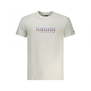 Tommy Hilfiger Graues Baumwoll-T-Shirt für Herren