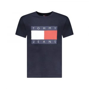 Tommy Hilfiger Blaues Baumwoll-T-Shirt fĂŒr Herren