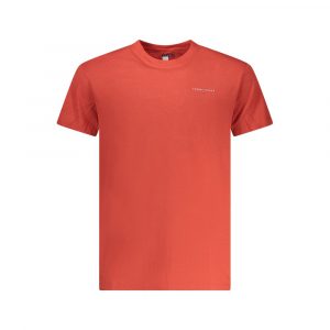 Tommy Hilfiger Rotes Baumwoll-T-Shirt für Herren