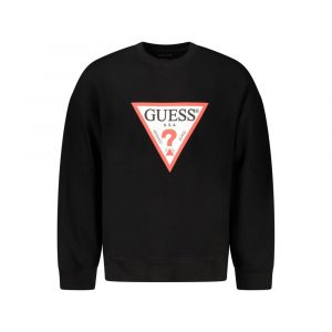 Guess Jeans Schwarzer Baumwollpullover für Herren