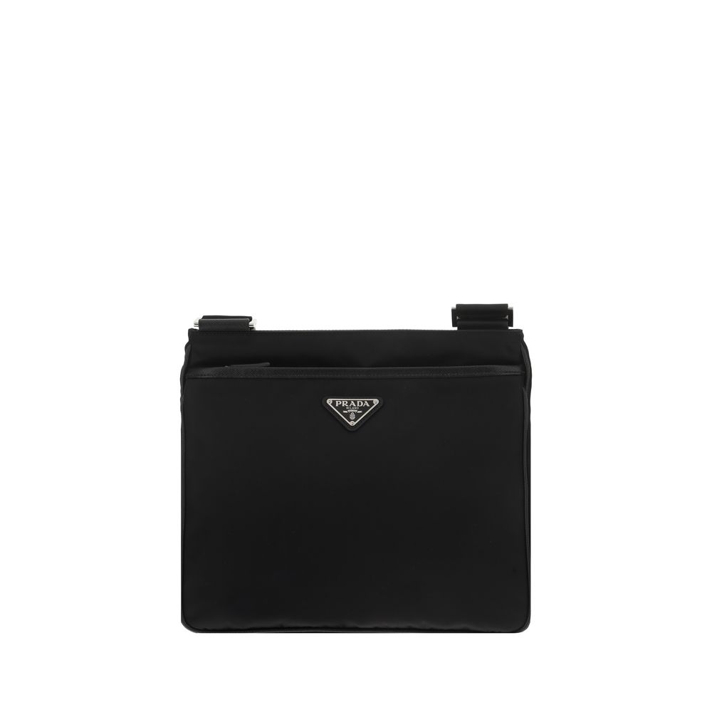 Prada Schwarze Schultertasche aus Nylon