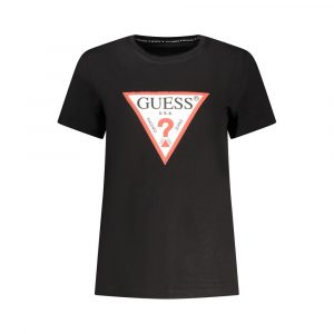 Guess Jeans Nero Baumwoll-T-Shirt für Damen