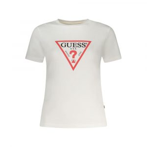Guess Jeans Weißes Bio-Baumwoll-T-Shirt für Damen