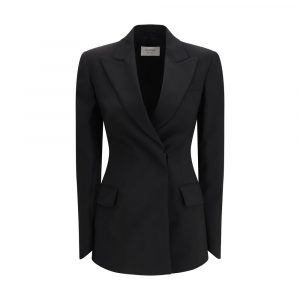 Max Mara Schwarzer Wollblazer aus Fleece
