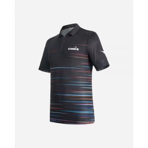 Diadora Schwarzes Poloshirt aus Polyester