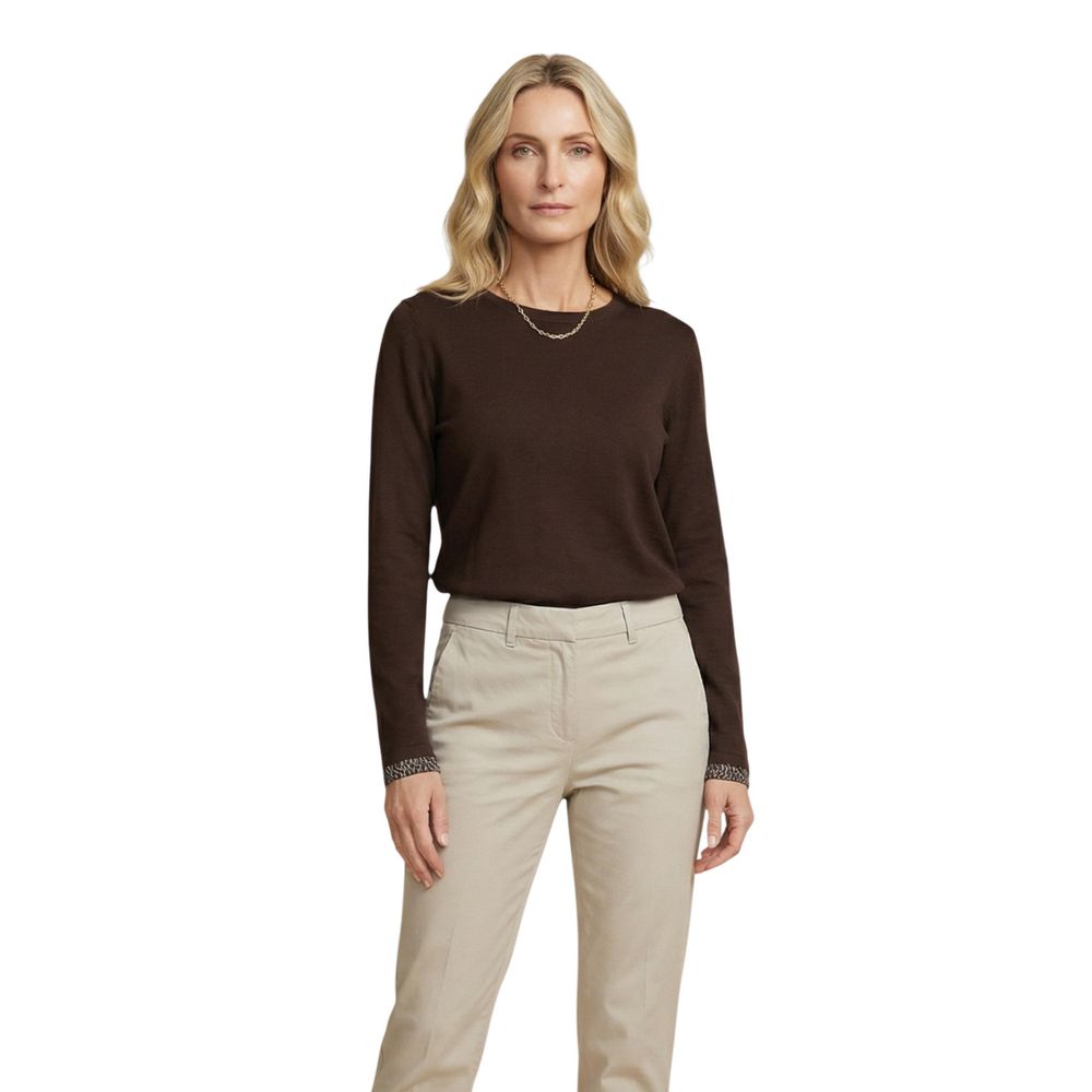 Street One Braunes Baumwoll-Langarmshirt