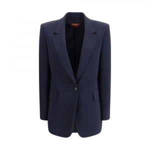 Max Mara Blauer Triacetat-Blazer