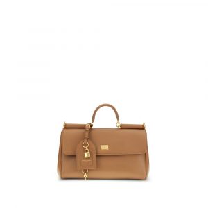 Dolce & Gabbana Beige Calf Leather Bos Taurus Shoulder Bag