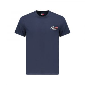 Tommy Hilfiger Blaues Baumwoll-T-Shirt fĂŒr Herren