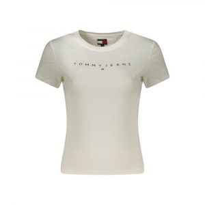 Tommy Hilfiger Weißes Baumwoll-T-Shirt für Damen