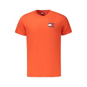 Tommy Hilfiger Arancione Baumwoll-T-Shirt für Herren