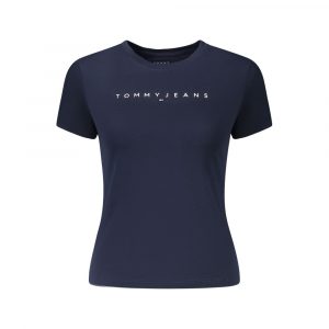 Tommy Hilfiger Blaues Baumwoll-T-Shirt fĂŒr Damen