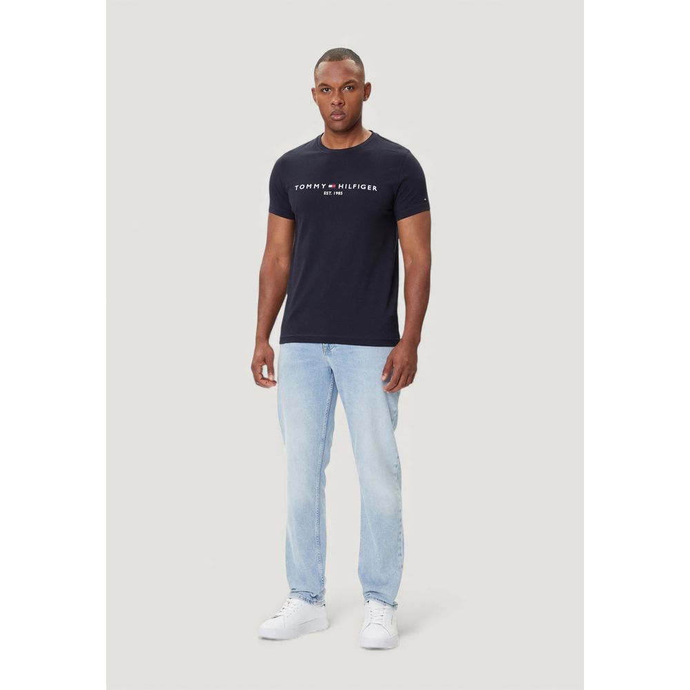 Tommy Hilfiger Blaues Baumwoll-T-Shirt – Bild 5