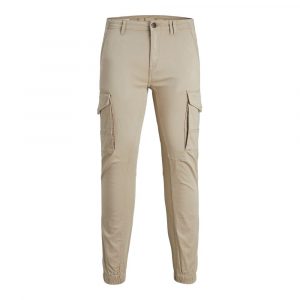 Jack Jones Beige Baumwoll-Cargo-Hose