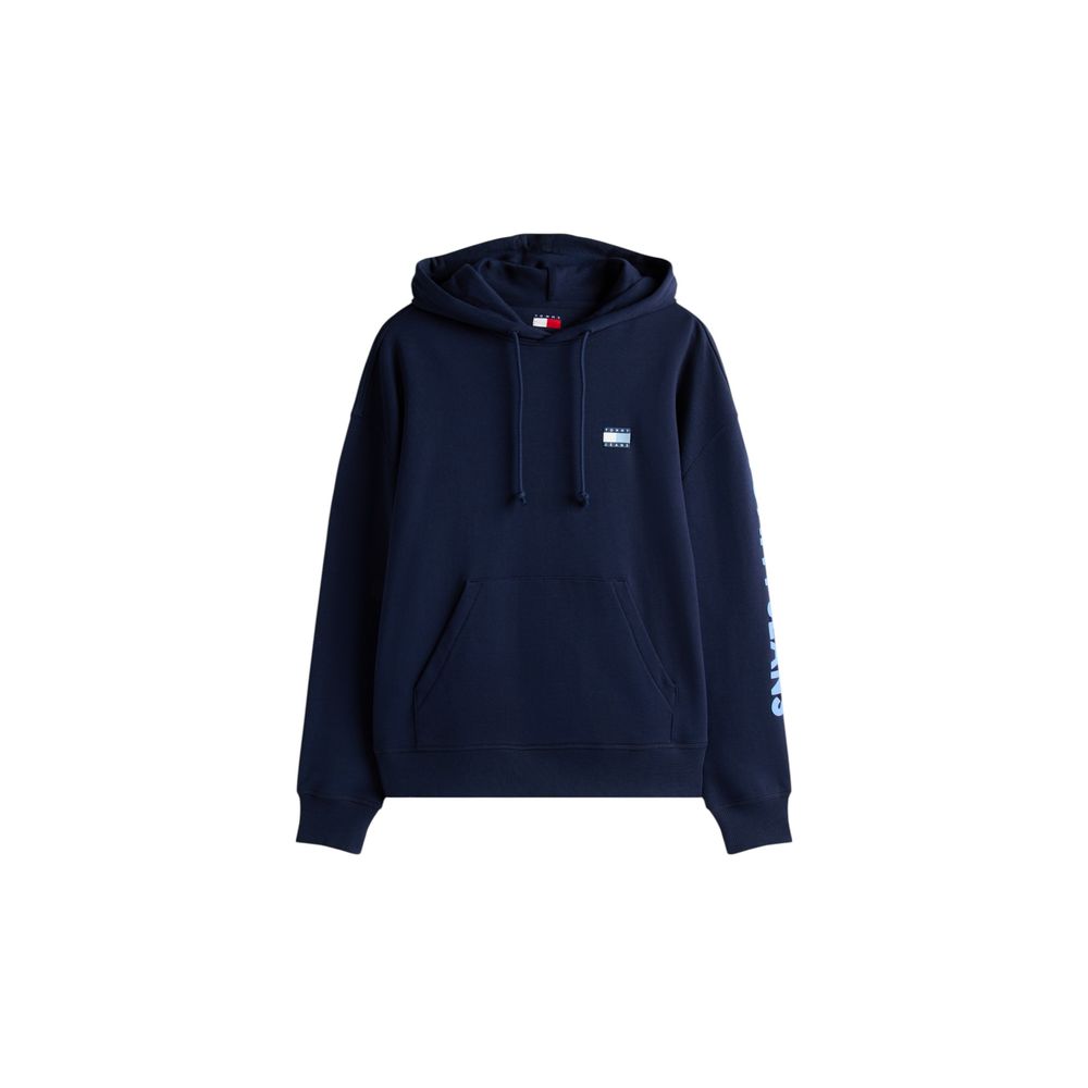 Tommy Hilfiger Jeans Blauer Kapuzenpullover aus recycelter Baumwolle