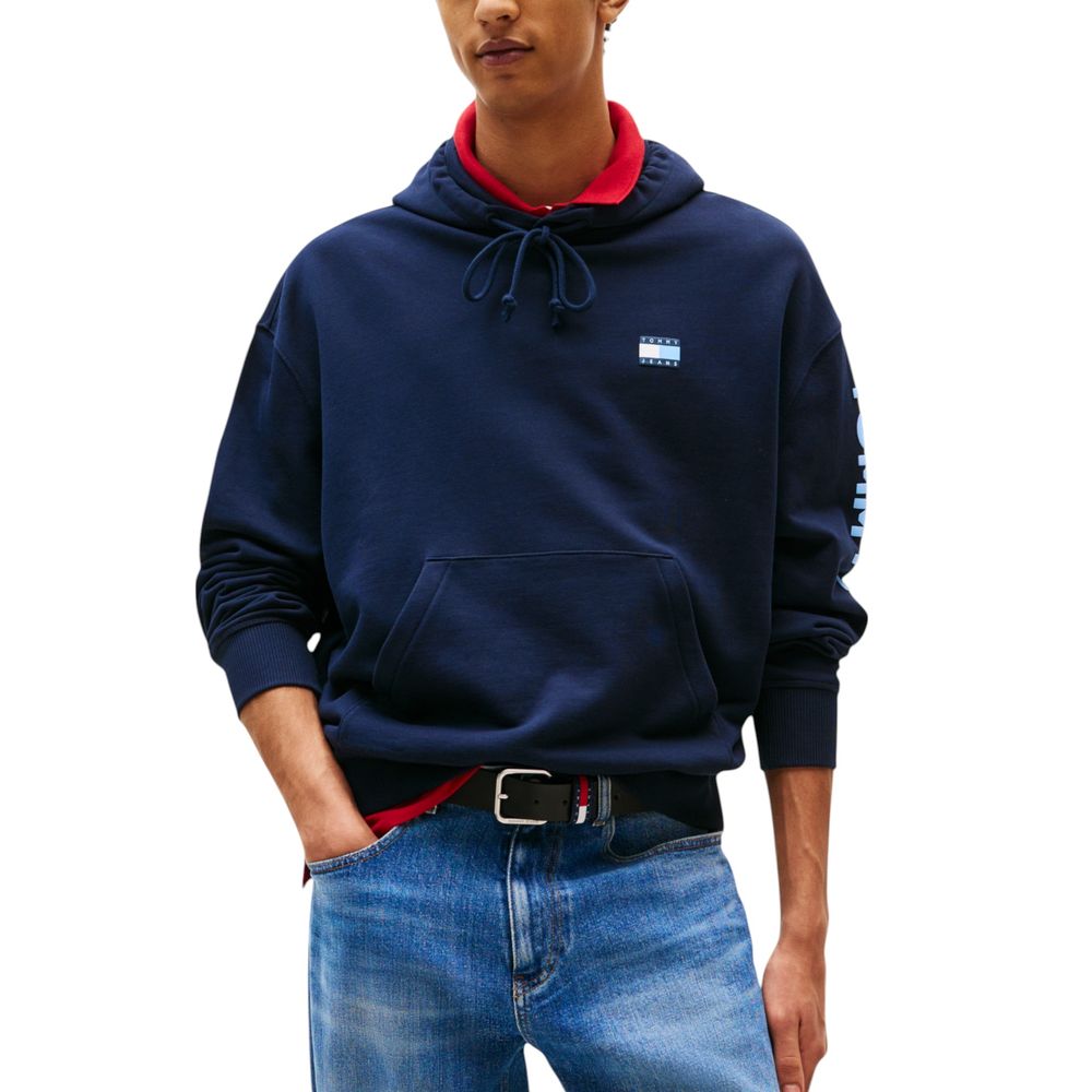 Tommy Hilfiger Jeans Blauer Kapuzenpullover aus recycelter Baumwolle – Bild 2