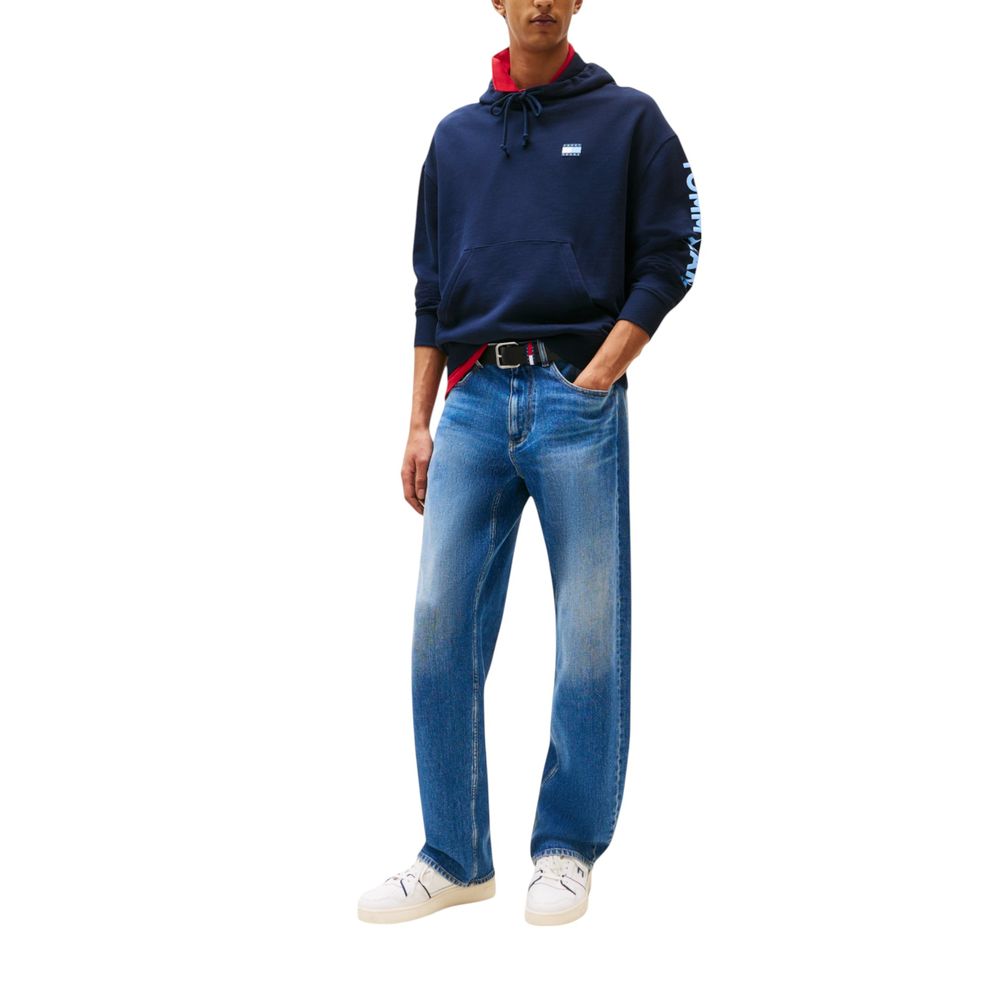 Tommy Hilfiger Jeans Blauer Kapuzenpullover aus recycelter Baumwolle – Bild 5