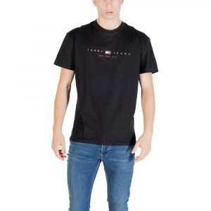 Tommy Hilfiger Jeans Schwarzes T-Shirt aus recycelter Baumwolle