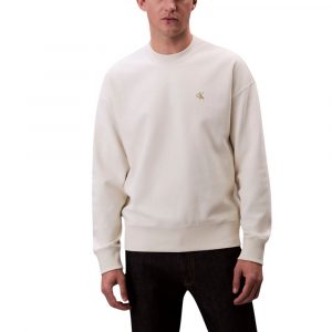 Calvin Klein Jeans Weißes Baumwoll-Sweatshirt