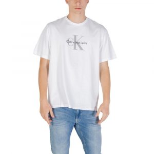 Calvin Klein Jeans Weißes Baumwoll-T-Shirt