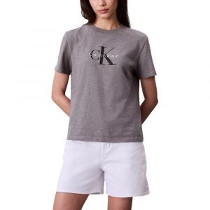 Calvin Klein Jeans Graues Baumwoll-T-Shirt