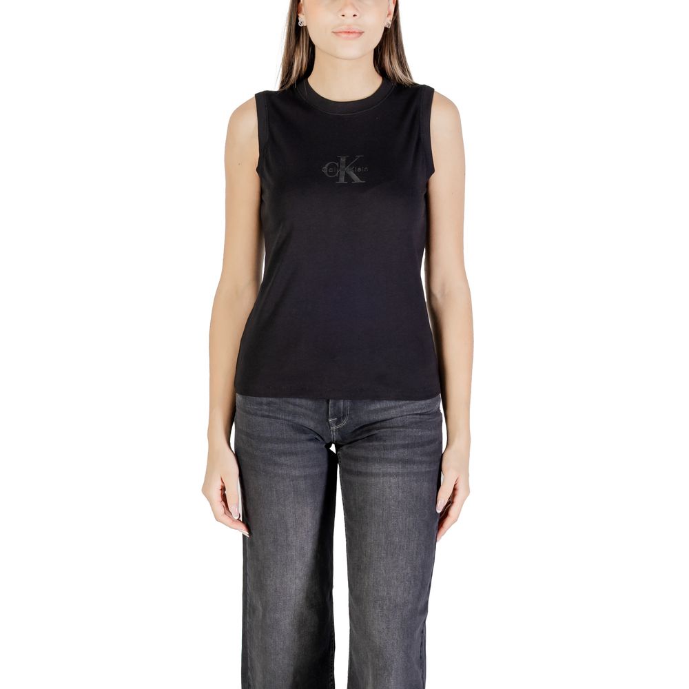 Calvin Klein Jeans Schwarzes Baumwoll-T-Shirt