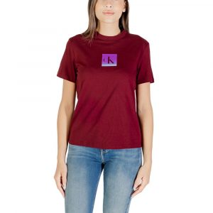 Calvin Klein Jeans Bordeaux Baumwoll-T-Shirt