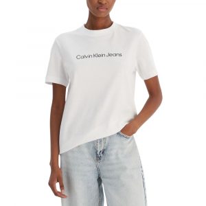 Calvin Klein Jeans Weißes Baumwoll-T-Shirt