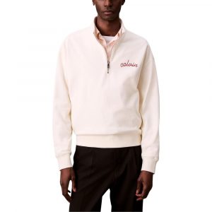 Calvin Klein Jeans Weißes Baumwoll-Sweatshirt