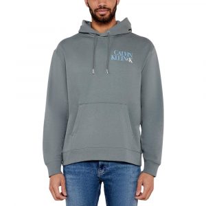 Calvin Klein Jeans Grauer Baumwoll-Hoodie